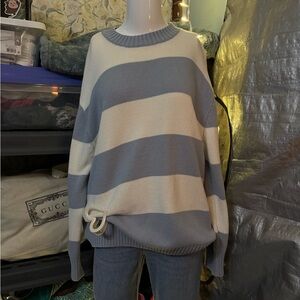 Jessica Simpson Blue and White Striped Sweater